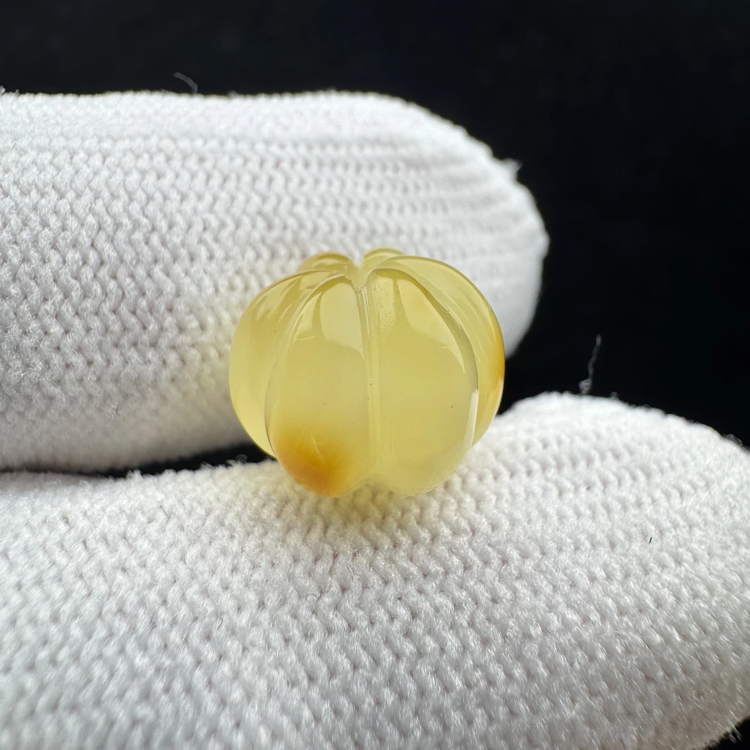 M5442天然原矿俄料蜜蜡瓜珠11.8*9.7mm支持复检