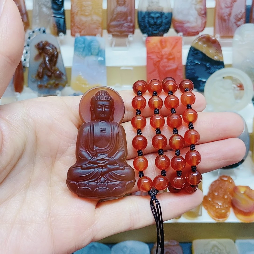 玛瑙/玉髓颈饰未镶嵌三**汉