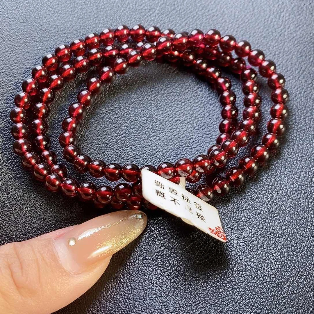 石榴石手链未镶嵌5.3甄选 高货