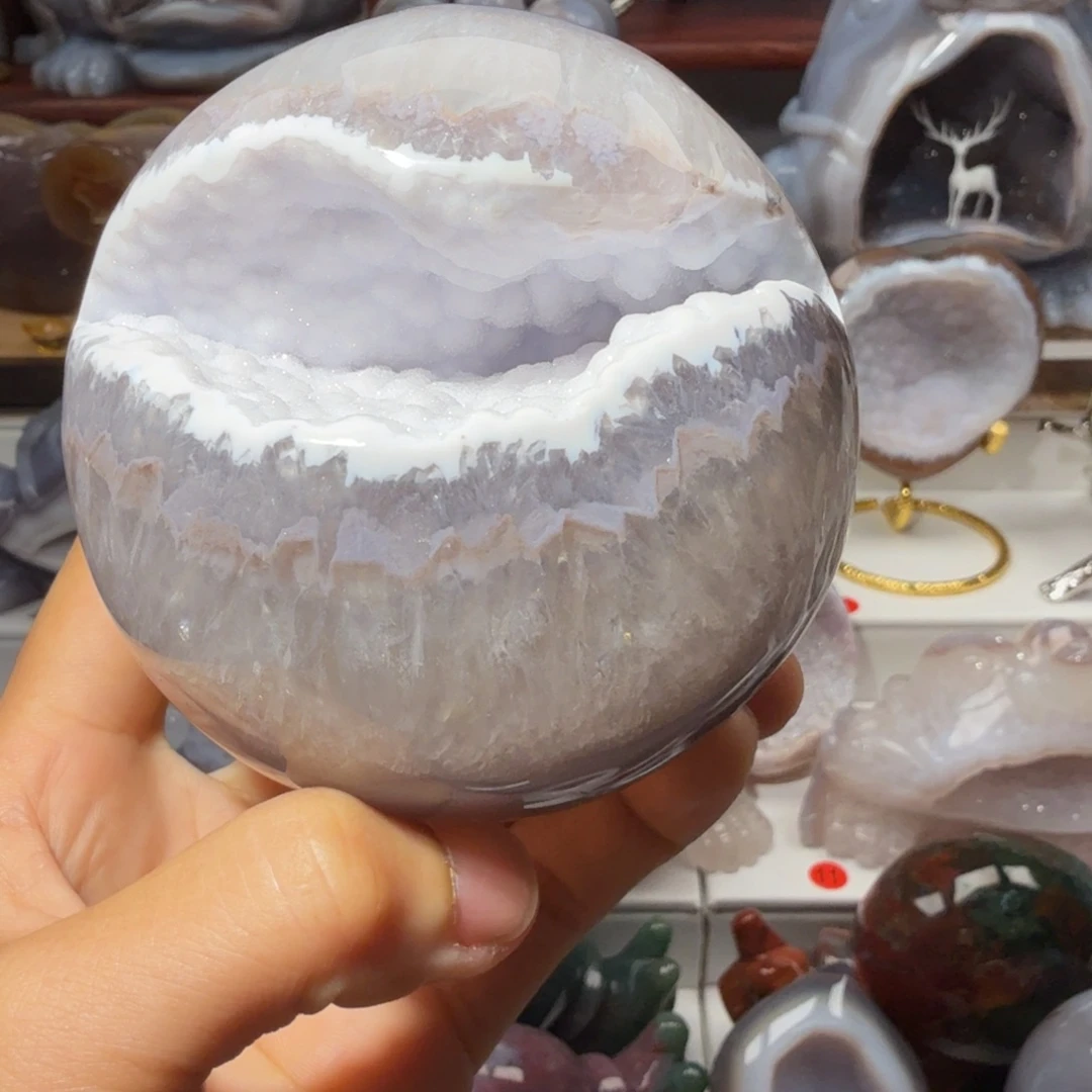 心***清玛瑙/玉髓未镶嵌摆件