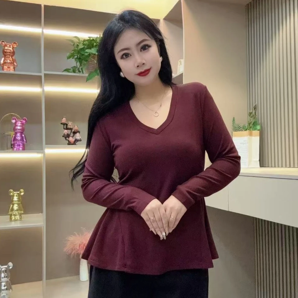 冬季小衫-甜 5137时尚潮流磨毛保暖收腰显瘦设计胖MM大码女装新款