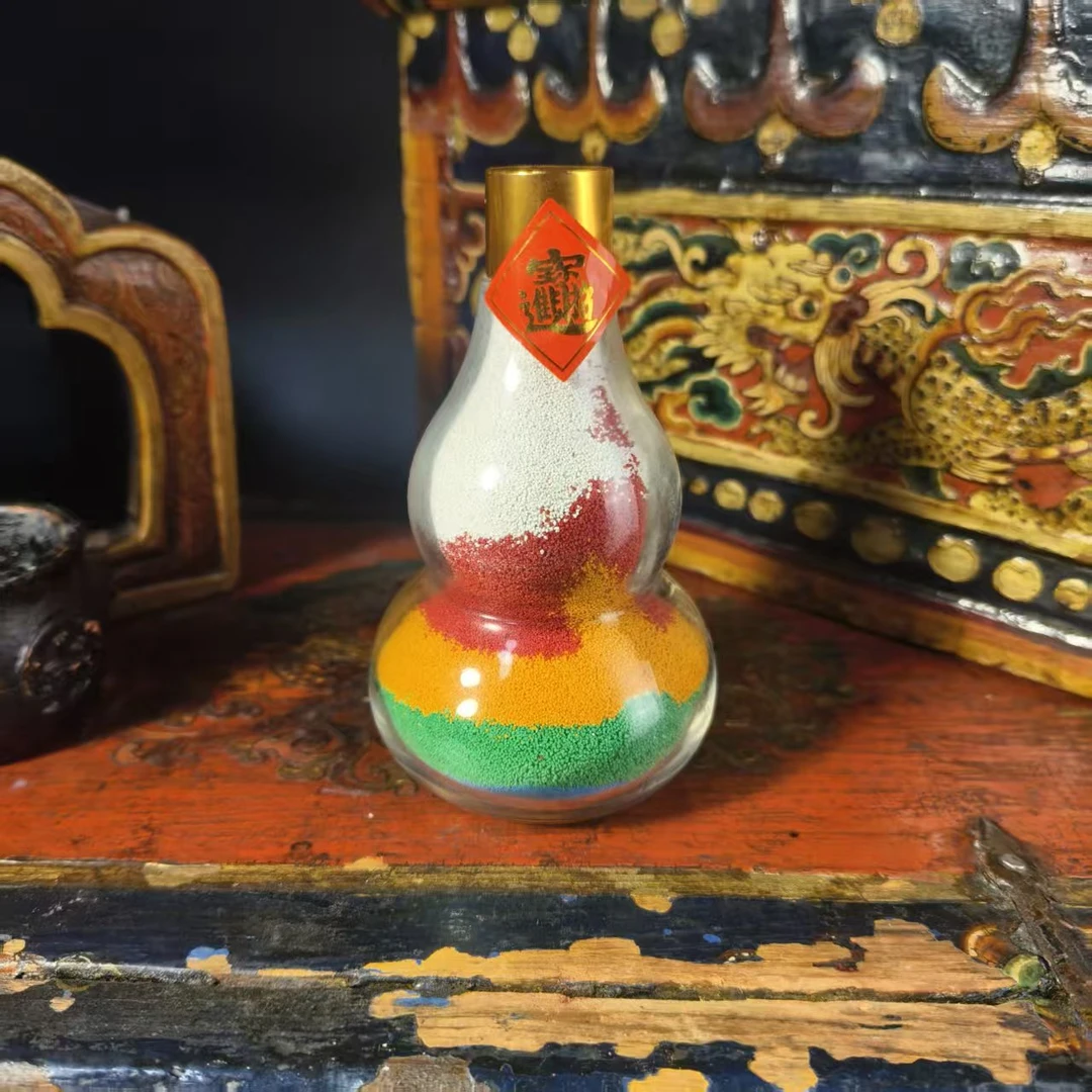 扶摇臻选|坛城沙水晶葫芦摆件平安瓶家居装