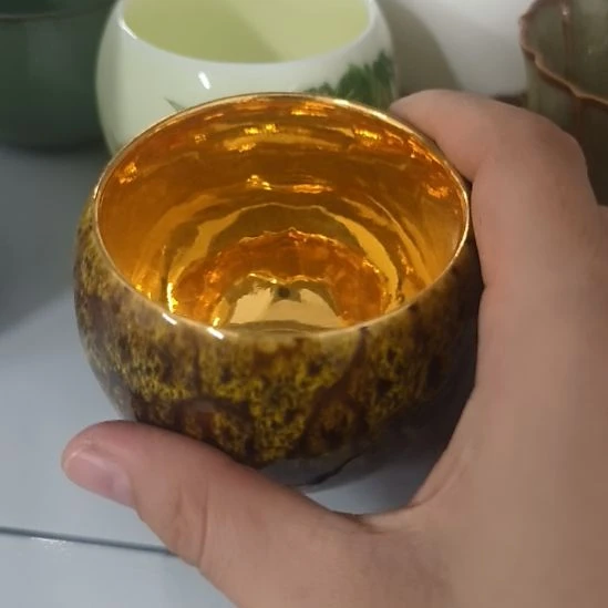 瓷片鎏金杯111111