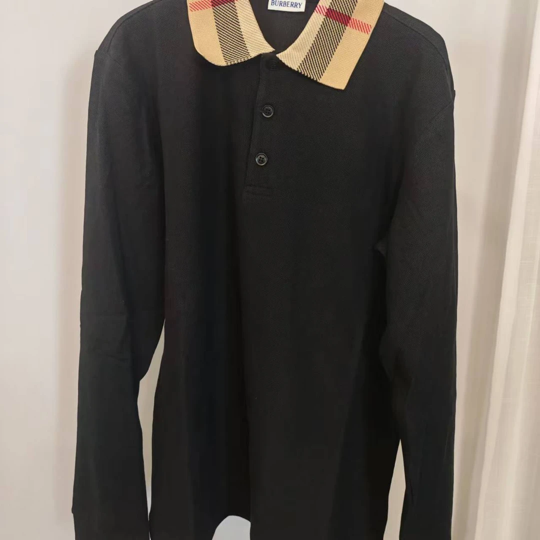 99新 BURBERRY/博柏利 长Polo格纹领 096