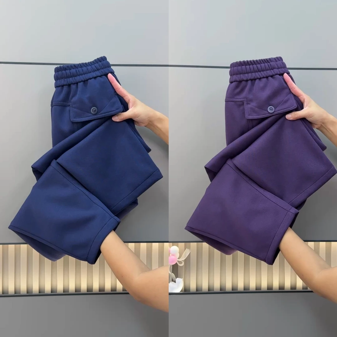 秋季新款高腰小脚九分裤女2025遮肉显瘦休闲裤小个子弹力宽松百搭