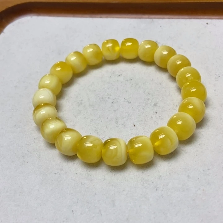 蜜蜡未镶嵌裸石手串