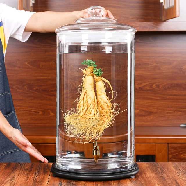 高档人参鹿茸泡酒玻璃瓶大容量牛大力泡酒专用酒瓶密封容器100斤