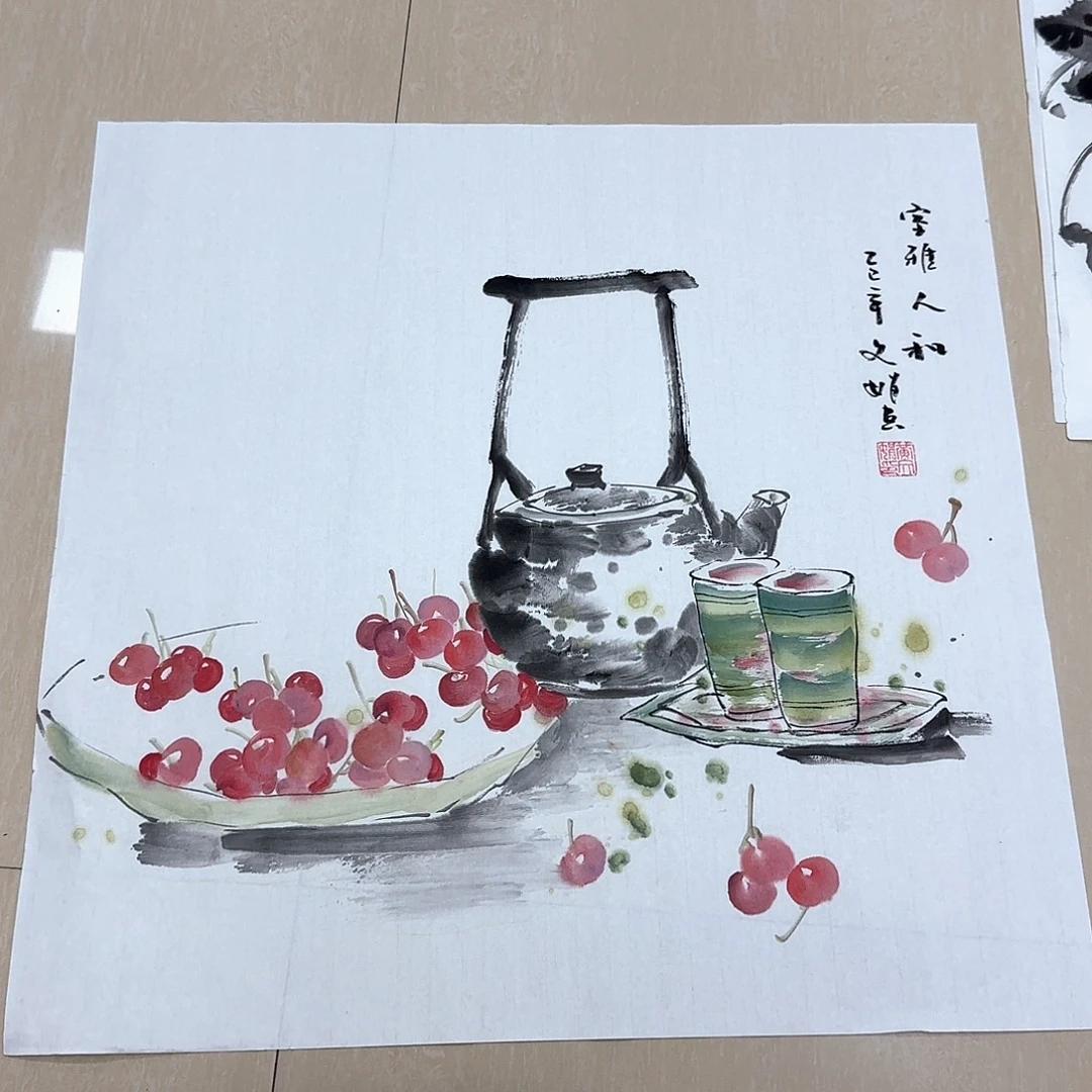 国画国画作品展。国画