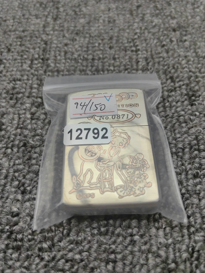 Zippo打火机回血94A镀银带题材-12792