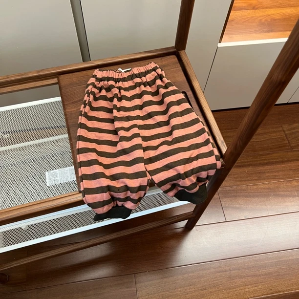 【编号F255】55555-4-13-儿童拼色横条纹束脚裤-三只泰羊