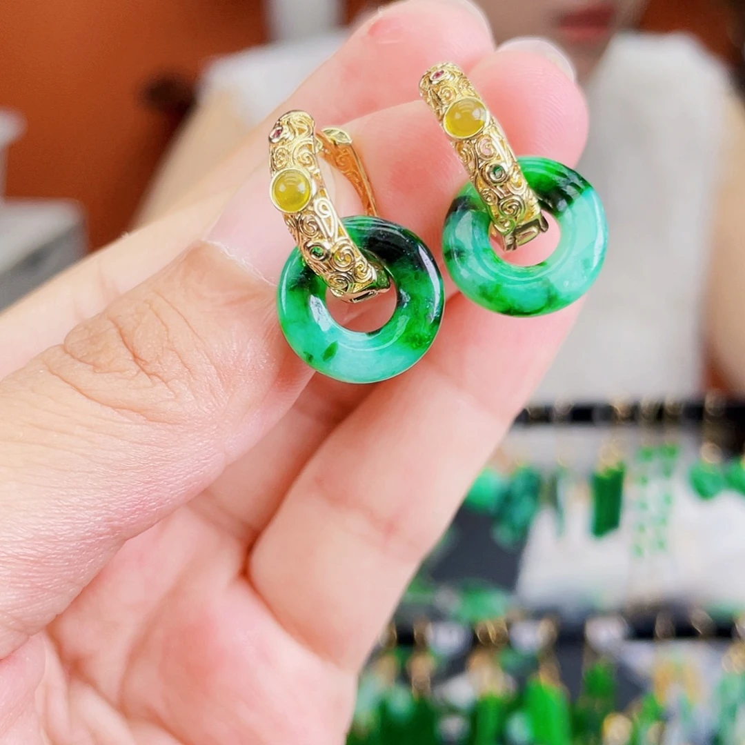 未镶嵌翡翠耳饰饰品