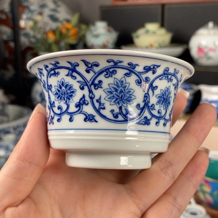 杯折葵非器缠枝莲大马蹄