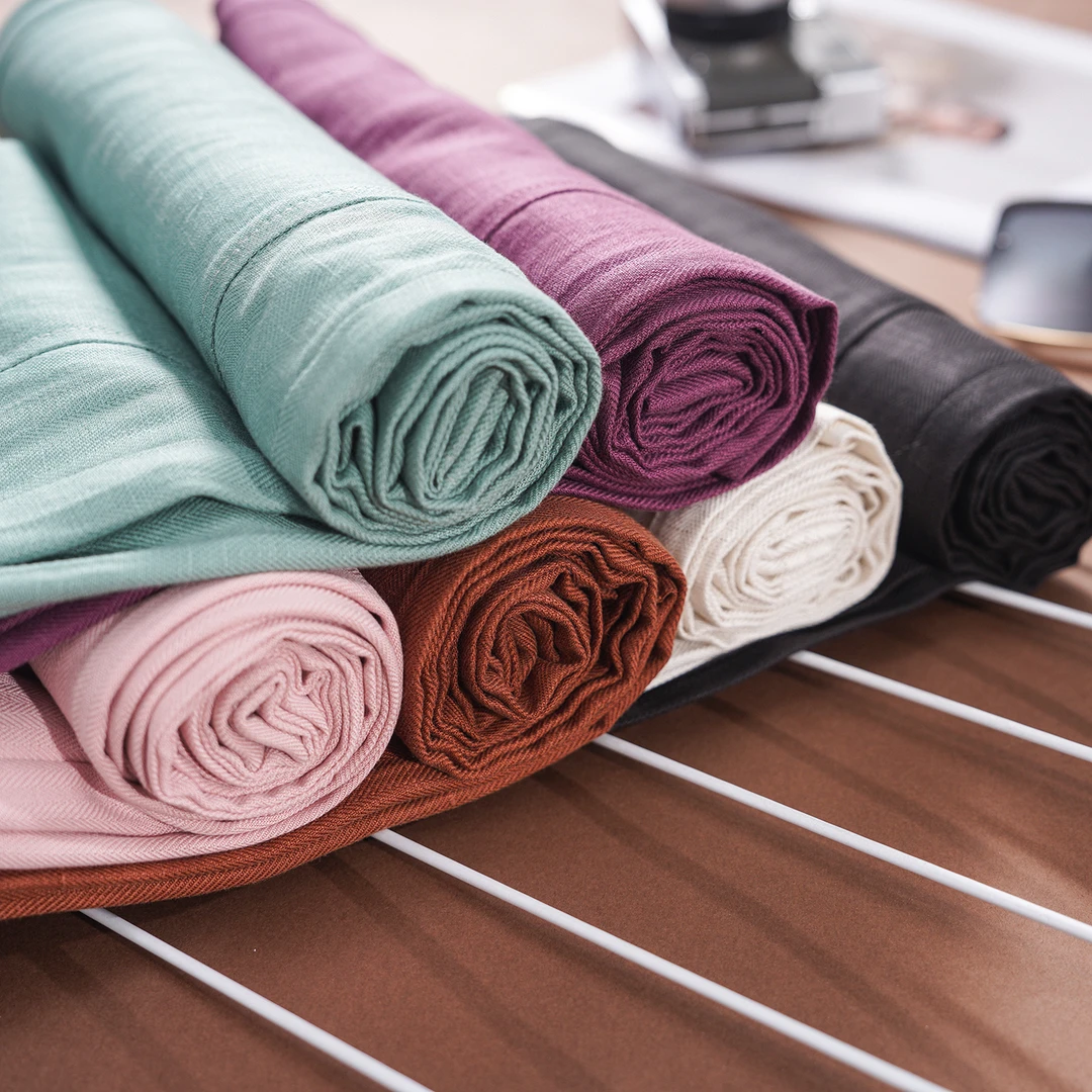 夏季新款设计质垂感亚麻高腰显瘦镰刀窄版直筒裤BS4306