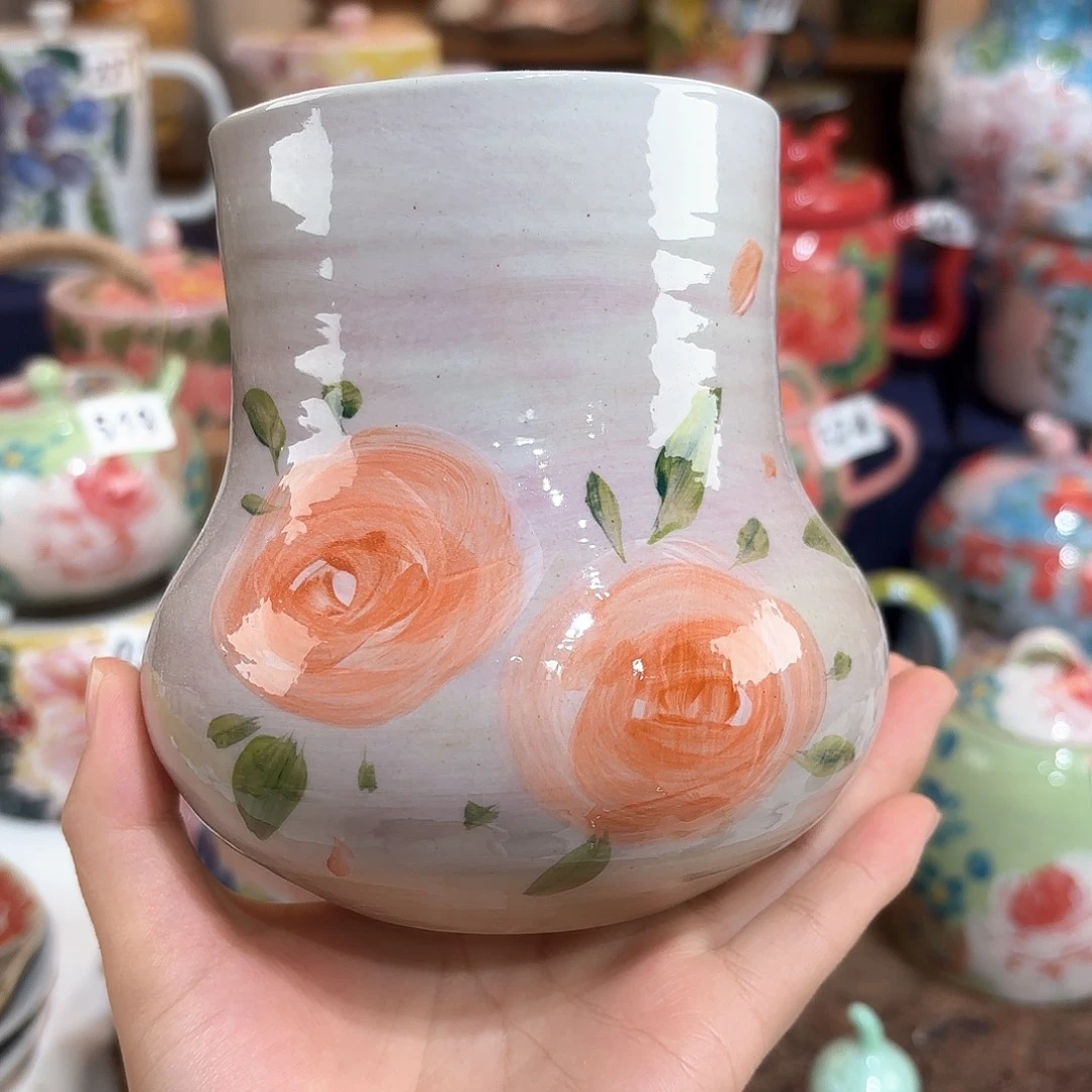 景德镇手绘高温釉下彩陶瓷茶具
