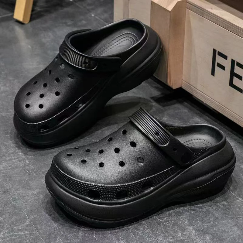 超轻洞洞鞋女款软底百搭凉拖鞋厚底外穿情侣凉鞋