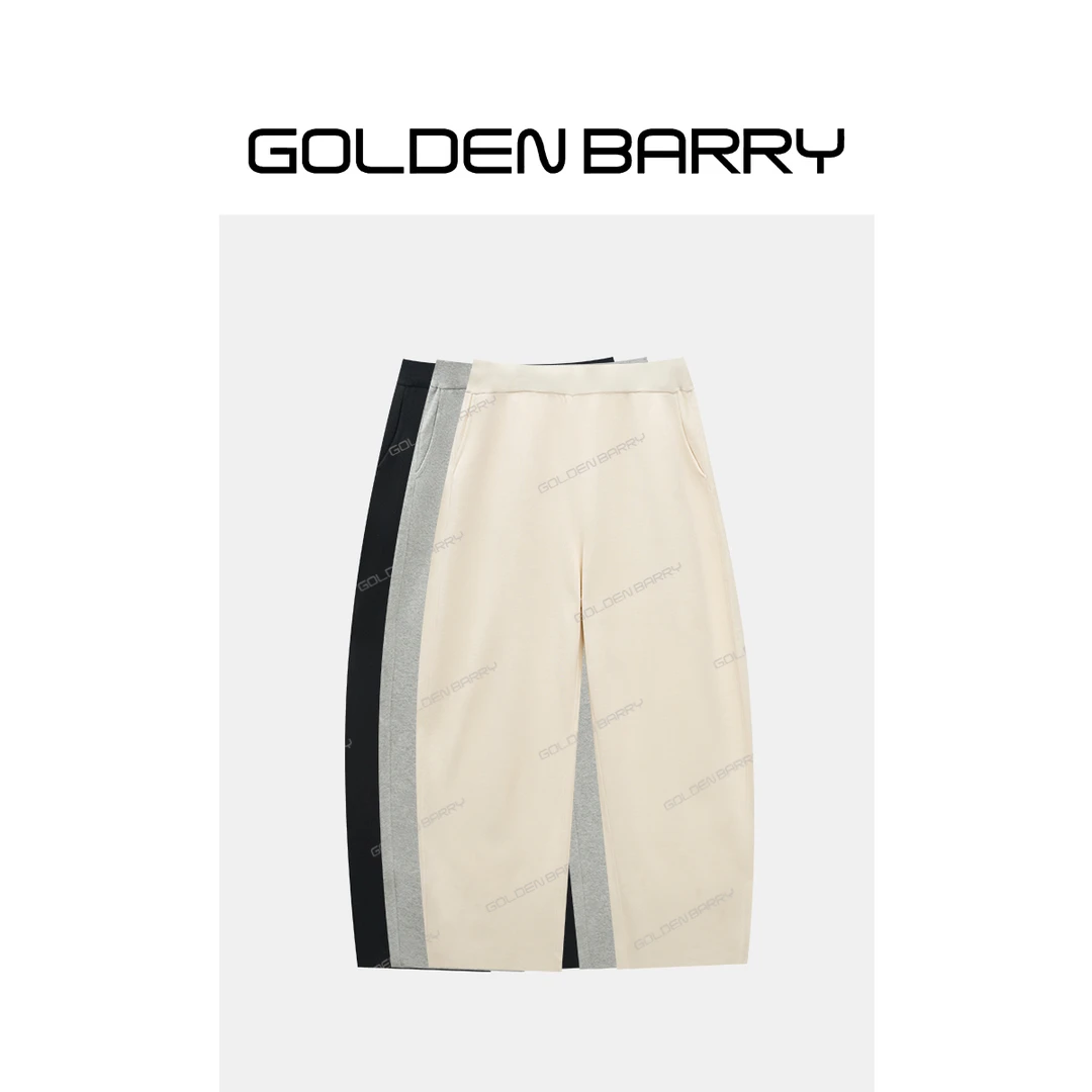 GOLDENBARRY|512034/512035“空气弯刀裤”舒适百搭/茧型针织裤