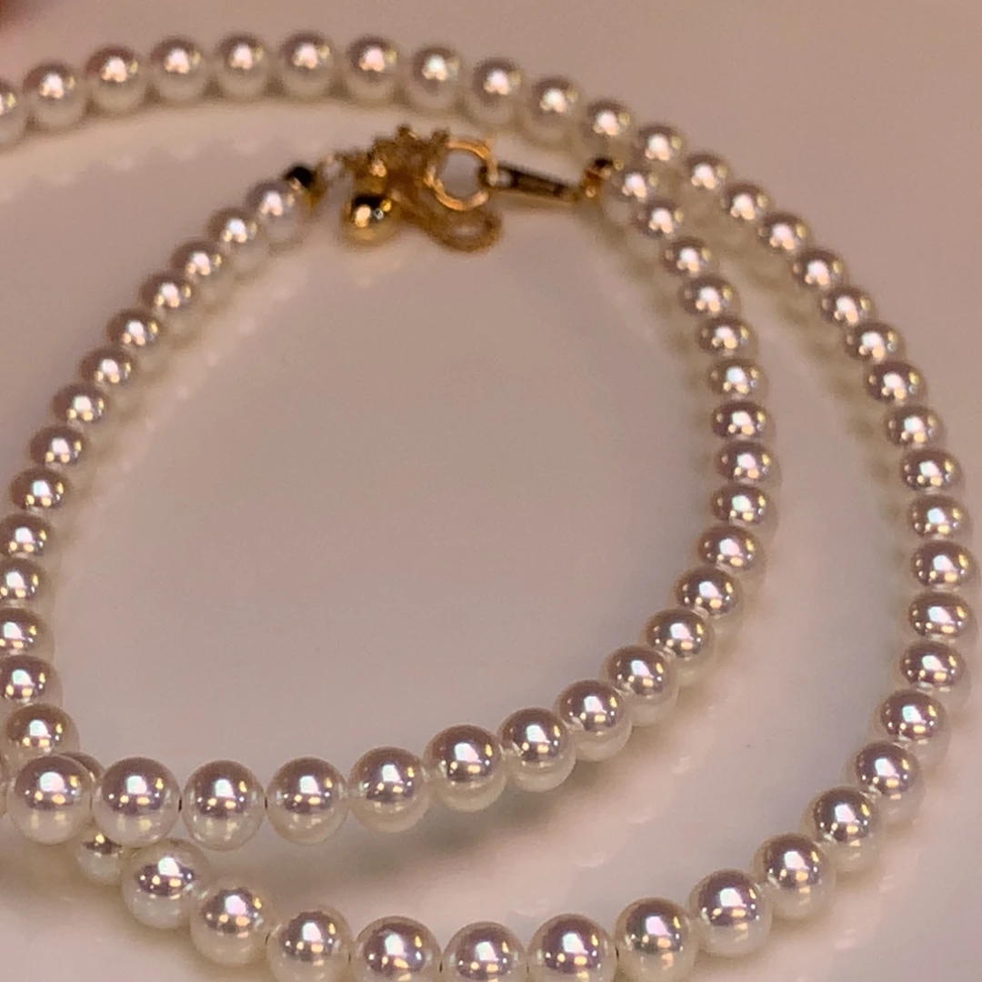 p***贝淡水珍珠银S925镶嵌颈饰