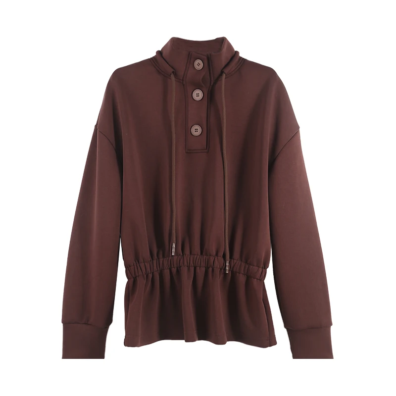 「思思」春季时尚高级收腰纯色长袖高领卫衣HBZC641206 nnassa