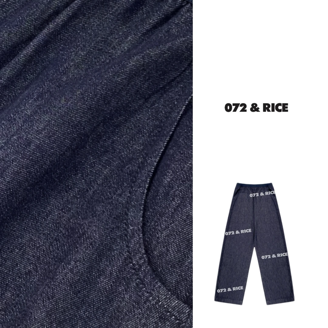 072 & RICE【亚特兰裤】醋酸莱赛尔棉 夏季休闲后橡筋腰长裤 32LK77