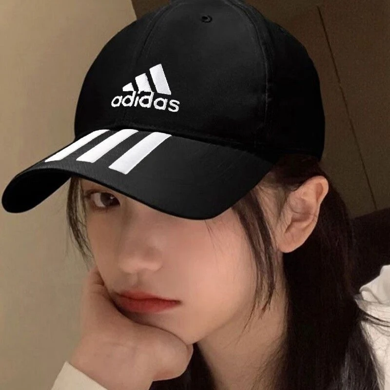 adidas阿迪达斯男女黑色棉运动新款鸭舌帽棒球帽透气休闲帽FK0894