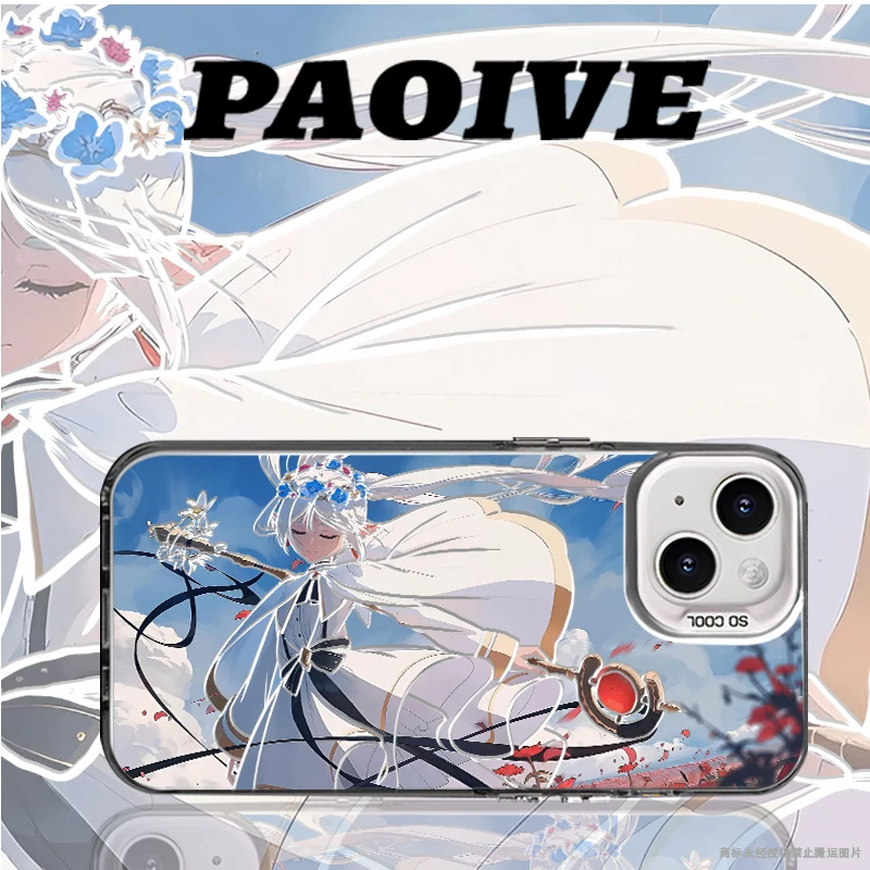 芙莉莲创意适用苹果华为vivoiPhone小米三星防摔彩银手机壳