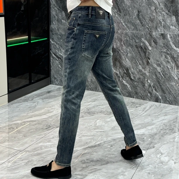 高奢男士秋冬时尚欧货修身小脚牛仔裤高品质潮裤潮牌百搭-7178