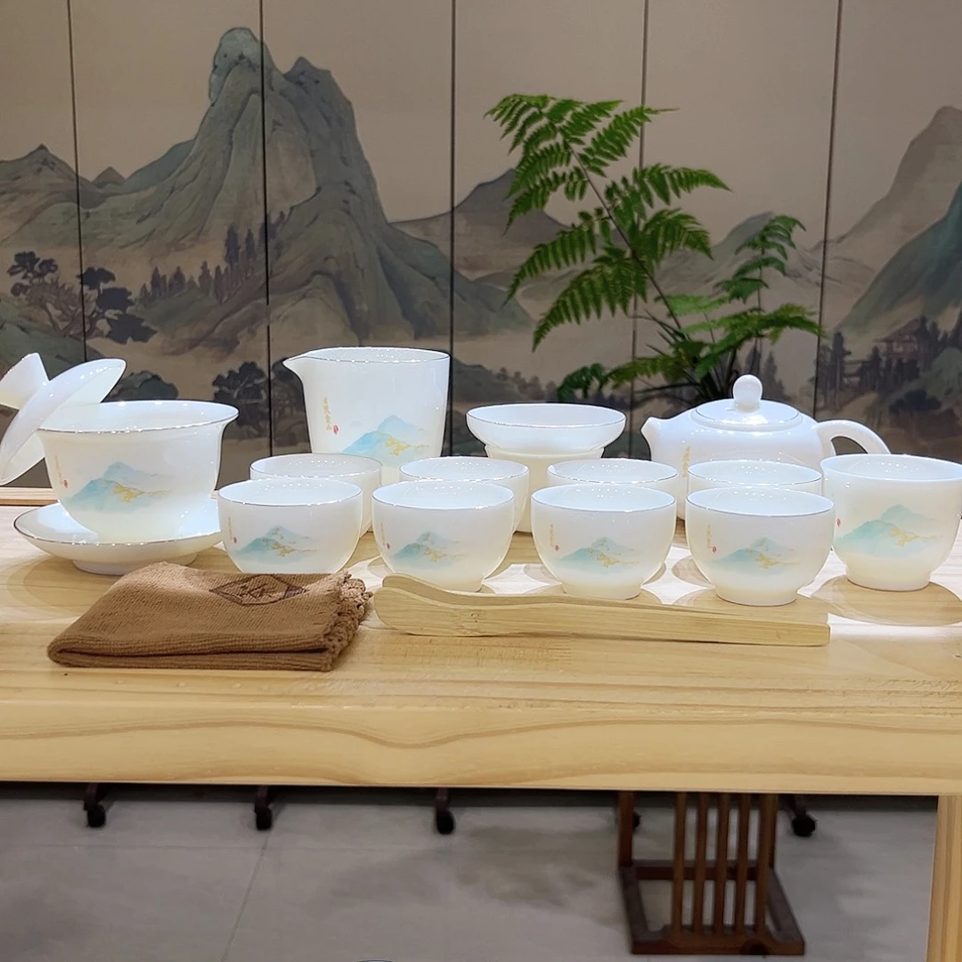 【都彩】日照金山羊脂玉瓷16头