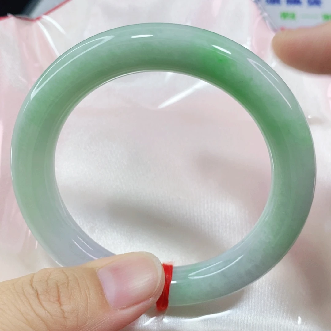 未镶嵌手镯翡翠56圈口圆条完整力推