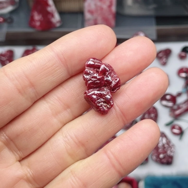 古***波天然辰砂晶体无根纱