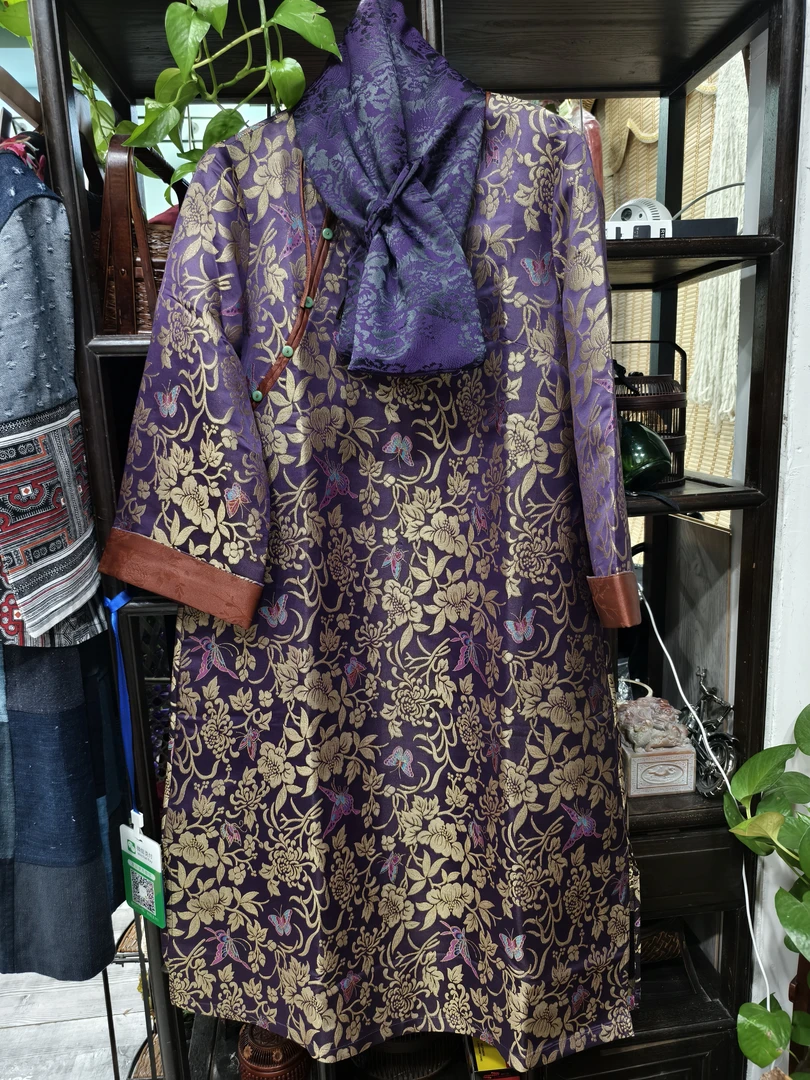 【送围巾】新中式宋锦设计款连衣裙