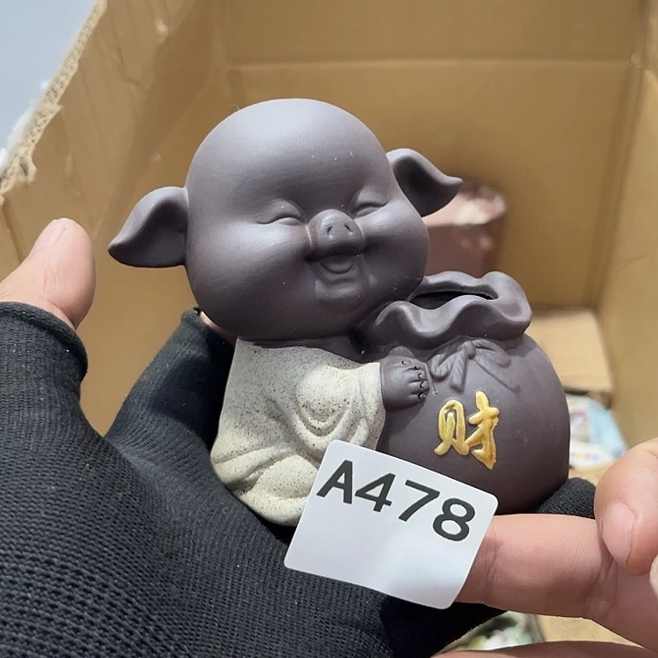 瓷片茶摆件工艺品摆件666