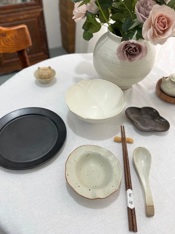 【不含木托盘】一人食陶瓷餐具套装家用创意餐具组合装