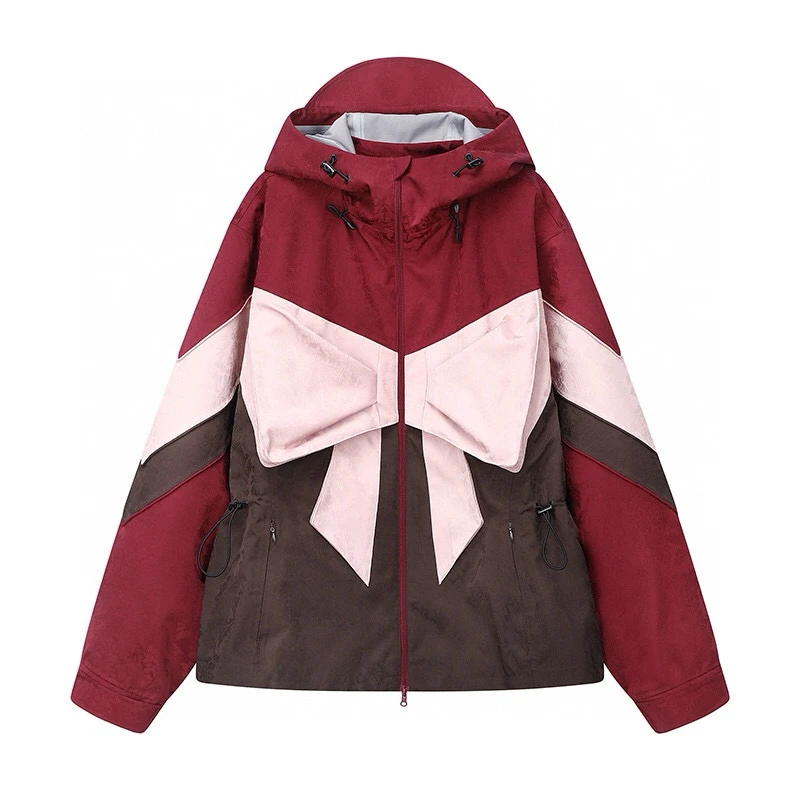 B033大蝴蝶结冲锋衣羽绒服