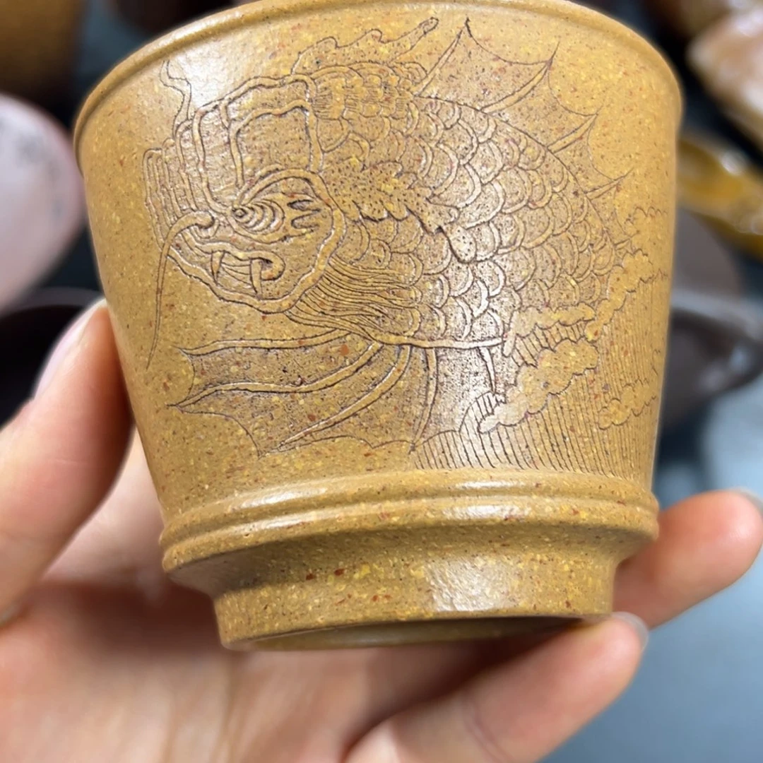 茶杯紫砂富贵有余