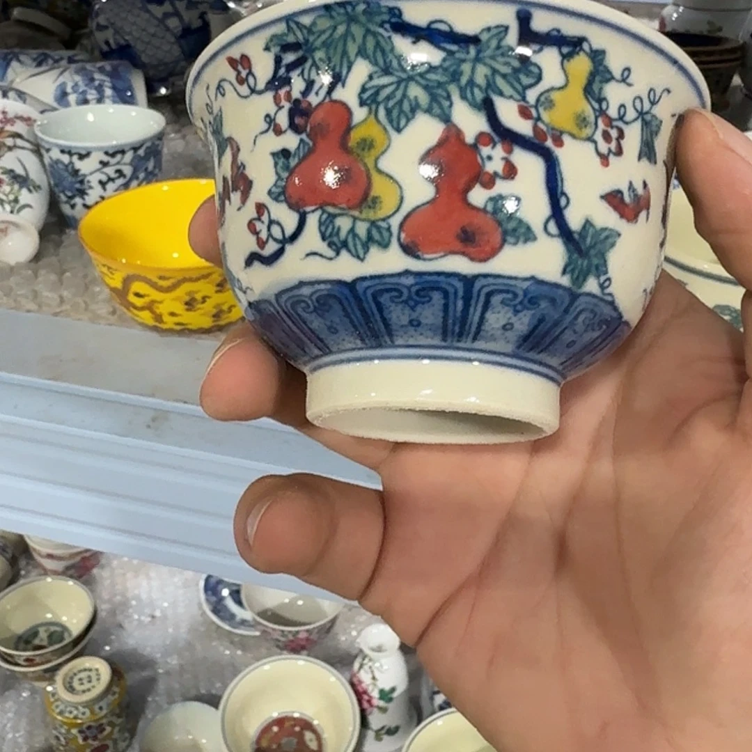 瓷片摆件手绘瓷器全部处理