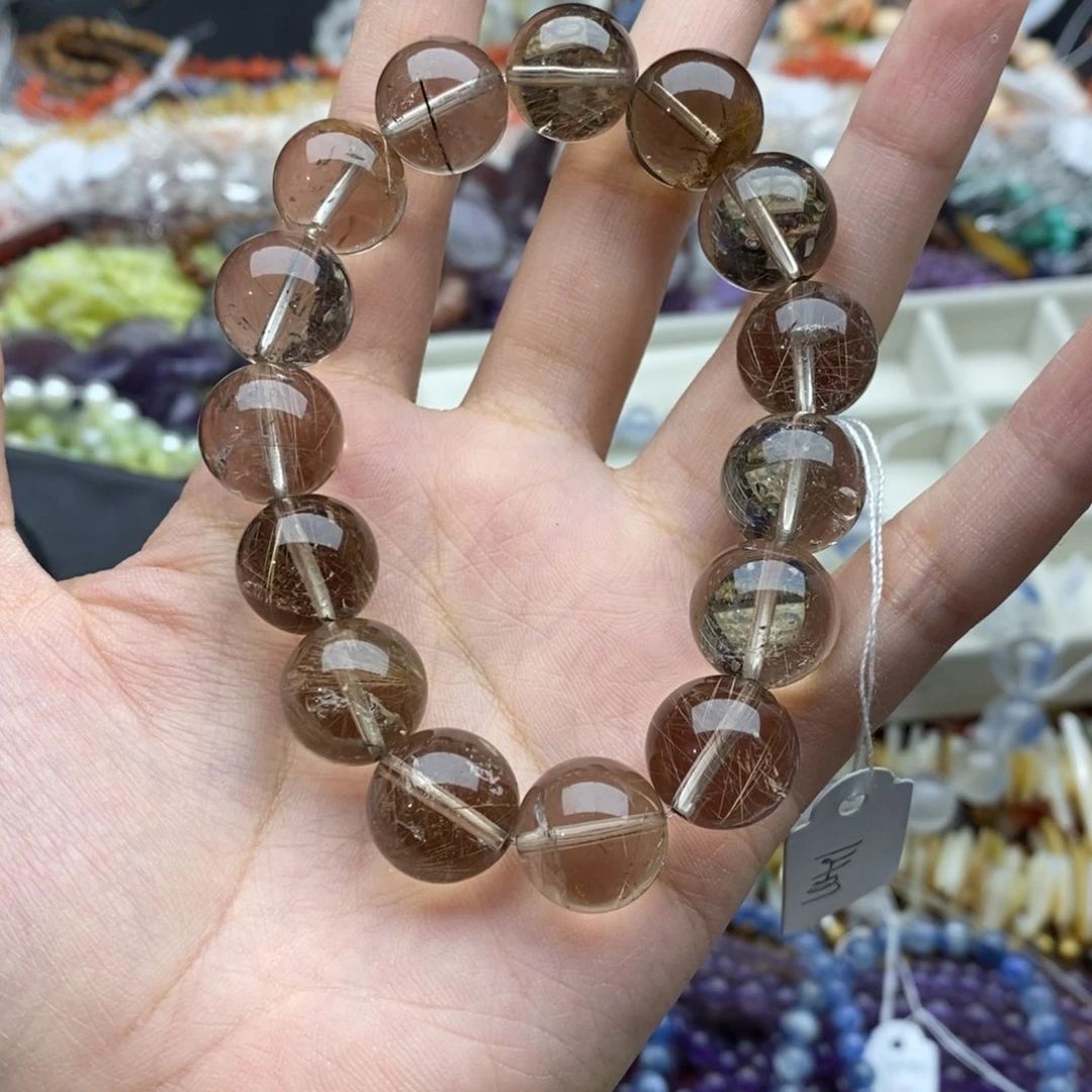 J***未镶嵌玛瑙/玉髓珠宝半成品一串茶晶