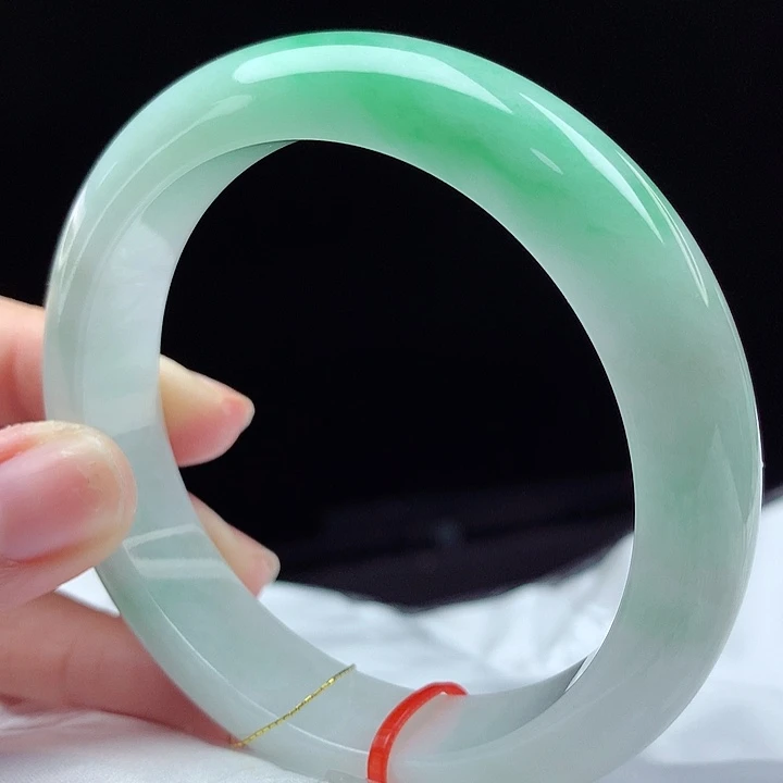 翡翠未镶嵌手镯强推性价比高！55圈4935