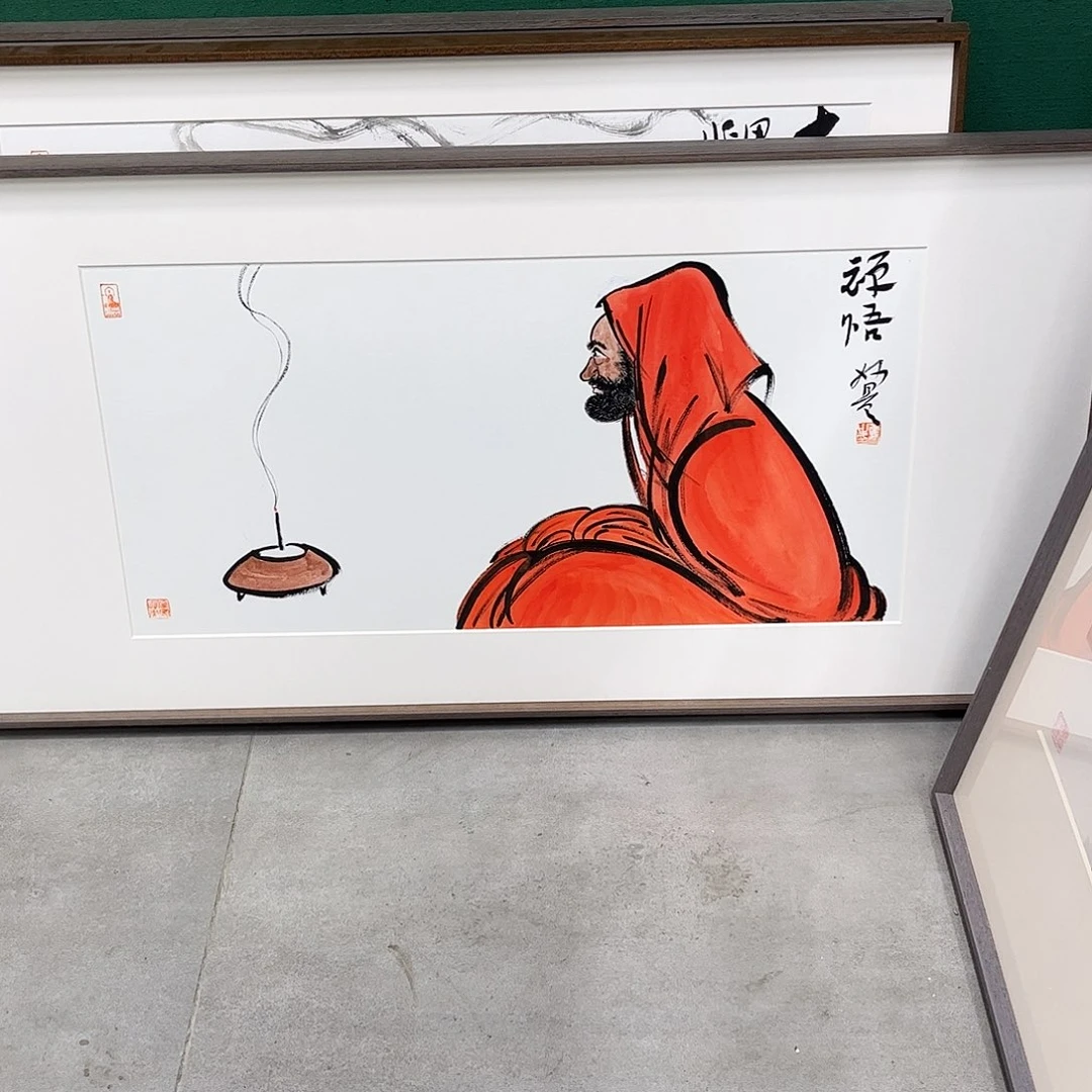 国画龜**刀董亮带框精装裱福利