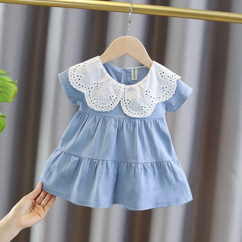 女童牛仔裙女宝宝连衣裙夏季2025夏天新款韩版洋气婴儿童裙子夏装