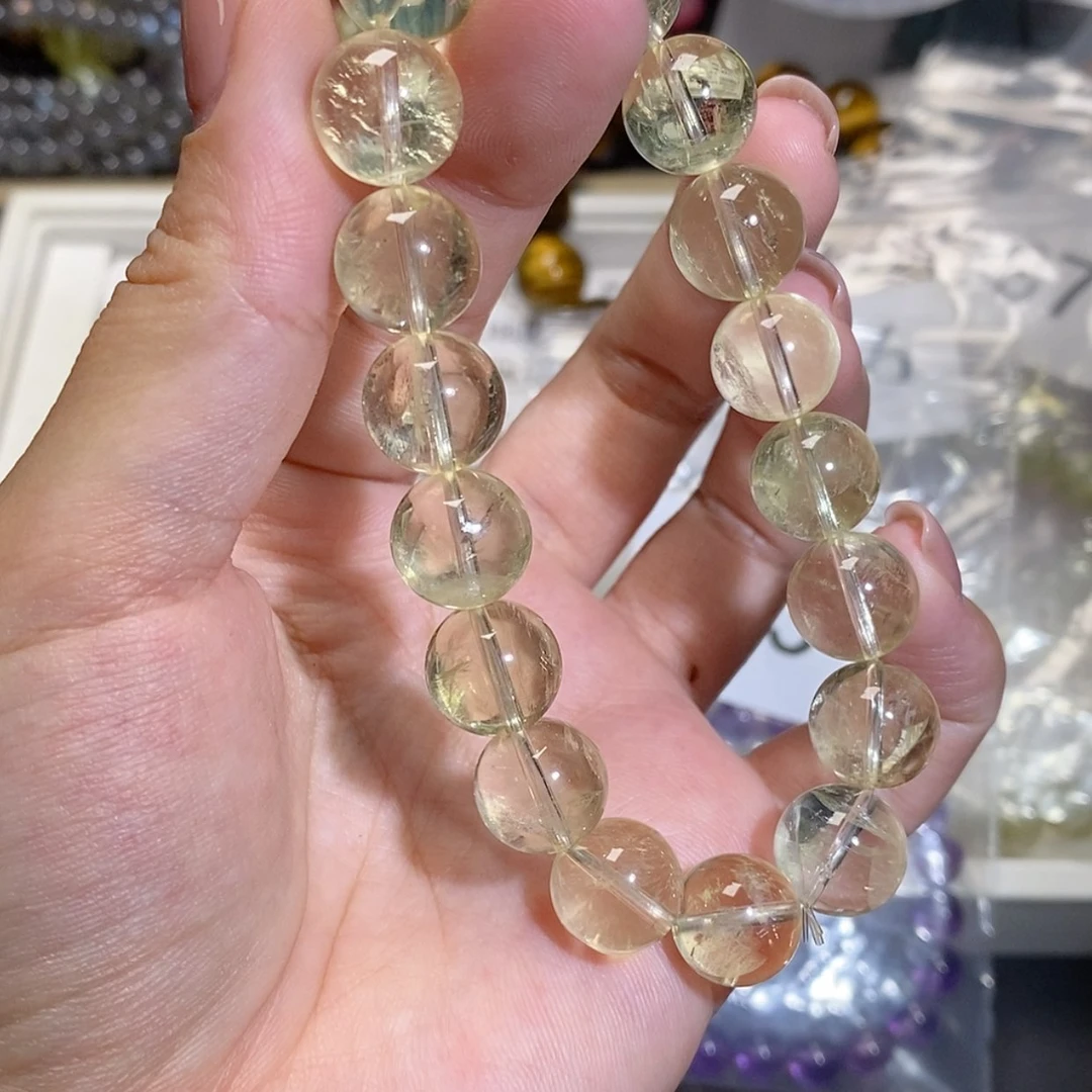 【闪购商品】水晶手链银S925镶嵌柠檬晶057