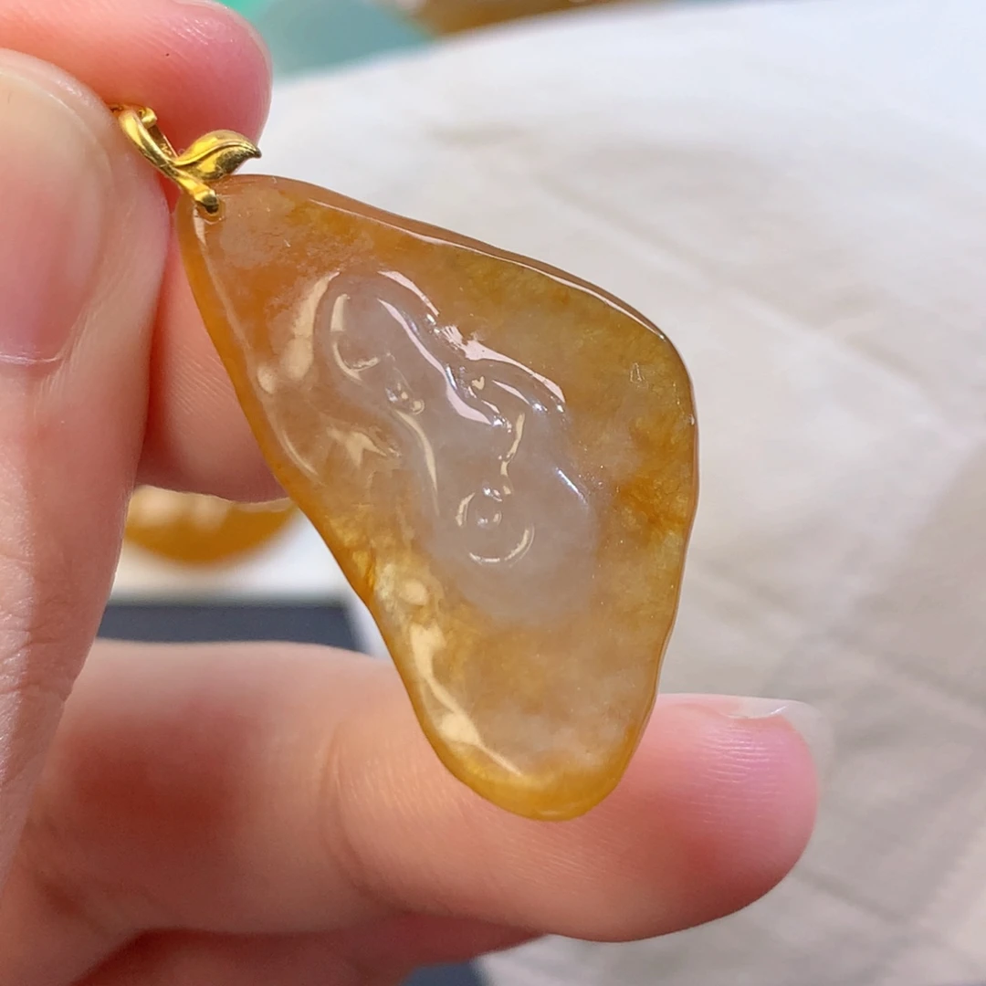 翡翠未镶嵌吊坠(不含链)