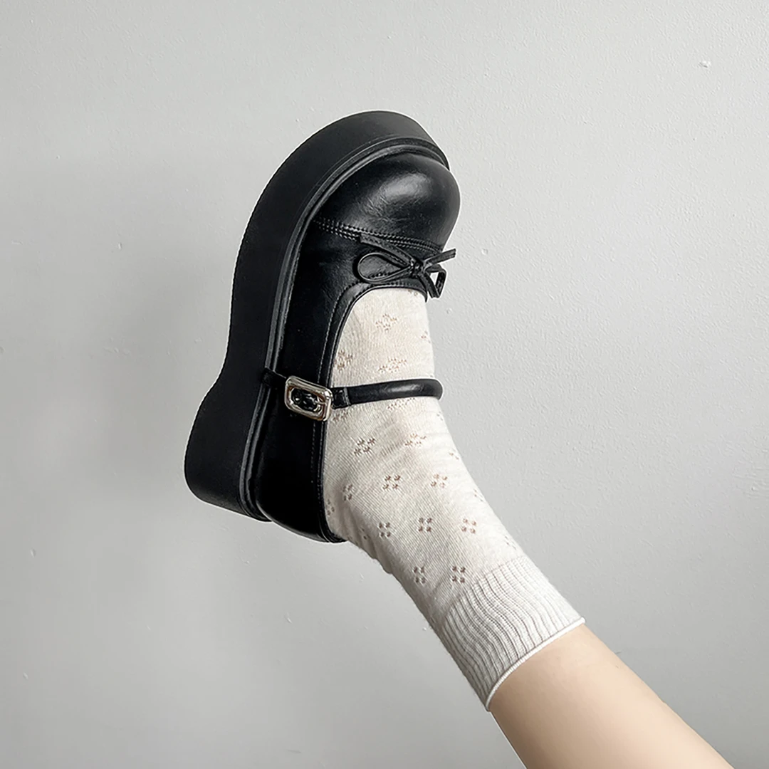 黑色百搭英伦风厚底增高jk小皮鞋女2025新款春秋配裙子玛丽珍单鞋