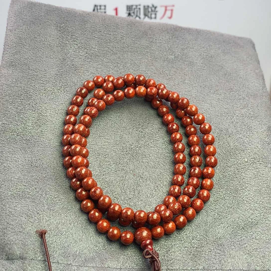 檀香紫檀（小叶紫檀）06原生态108颗