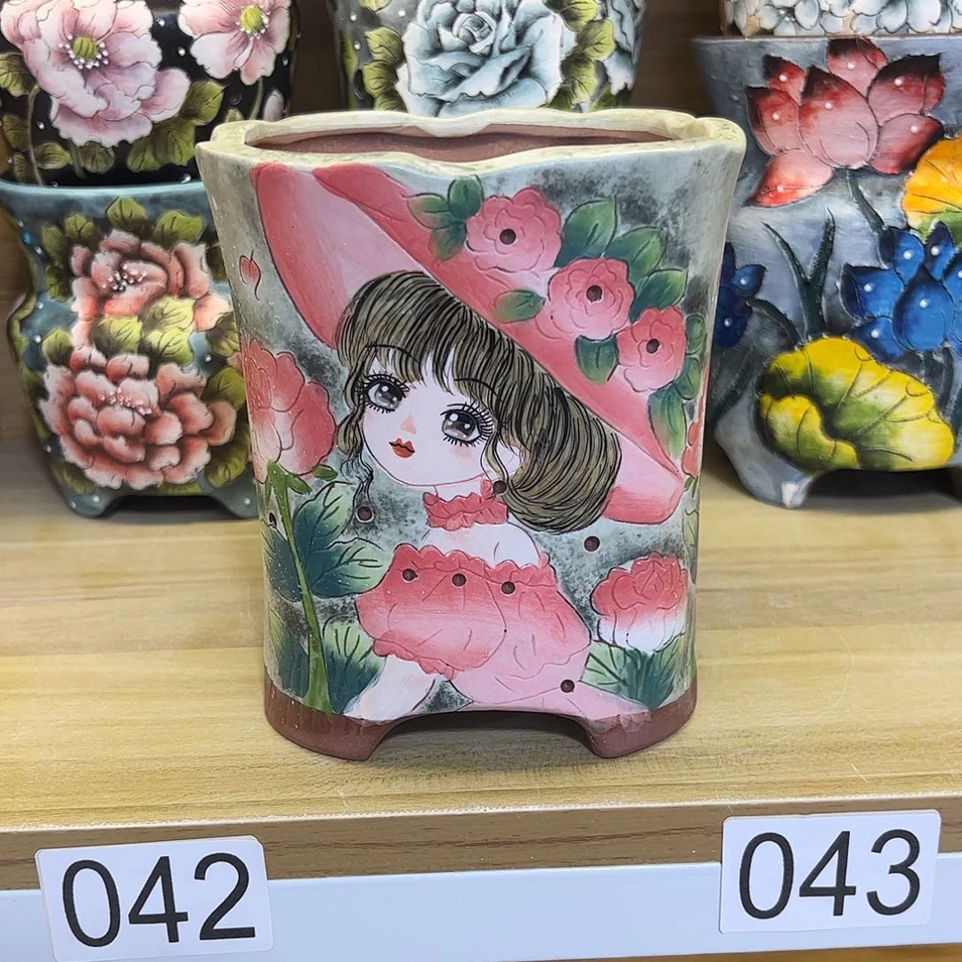 景德镇炫彩手绘口11高14.5