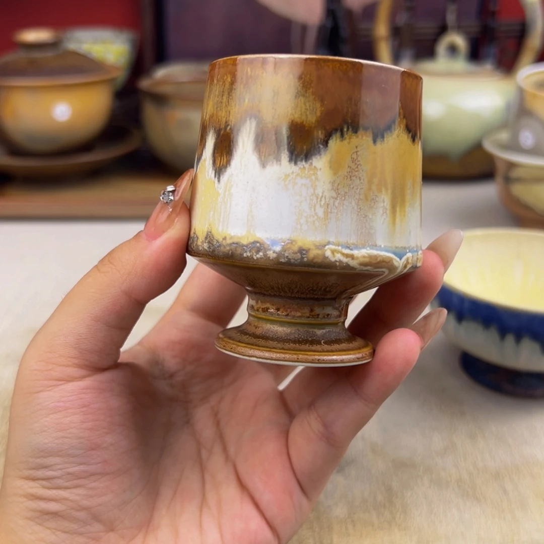 杯纯手工柴烧主人杯