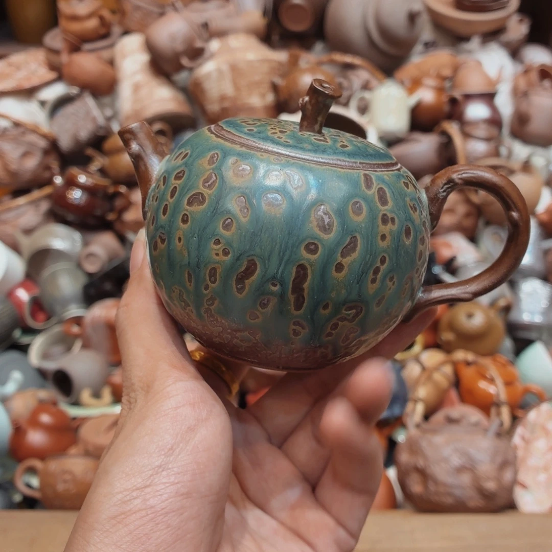 柴烧老岩泥高温茶器皿