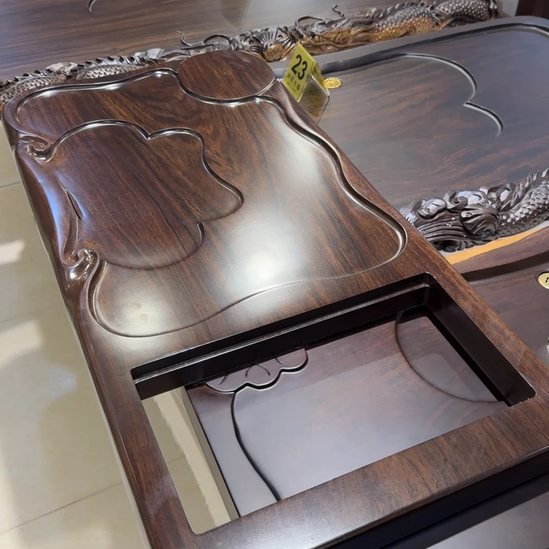 紫砂茶盘莫*头非洲进口黑檀木