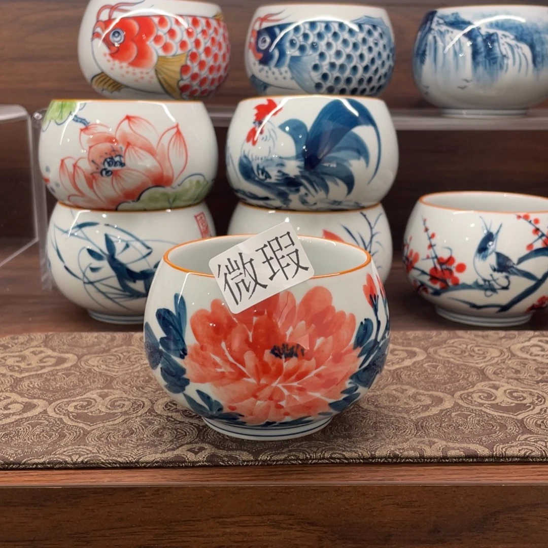 有瑕釉下彩纯手绘