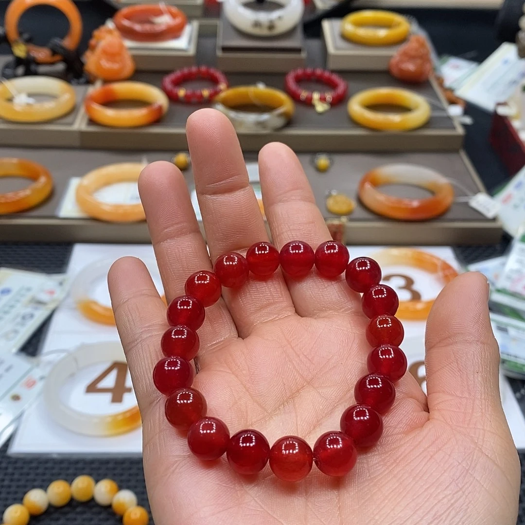 石英质玉（黄龙玉）未镶嵌手串