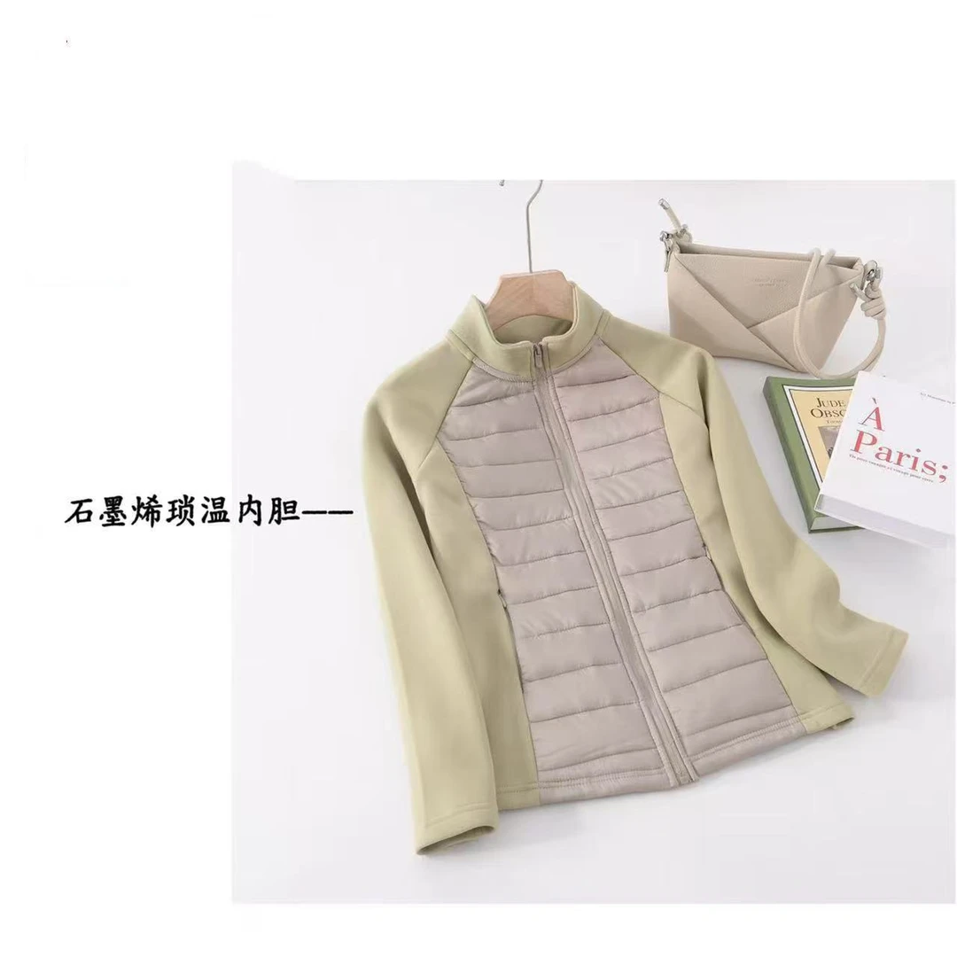 石墨烯～黑金小蛮腰加厚防风外套显瘦遮肉女士外套秋冬新款2025